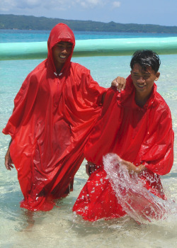 poncho cape yellow sailing boracay