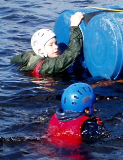 rafting in wet clothes